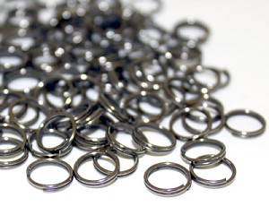 8mm Split Rings -Black